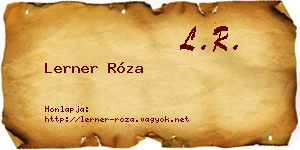 Lerner Róza névjegykártya